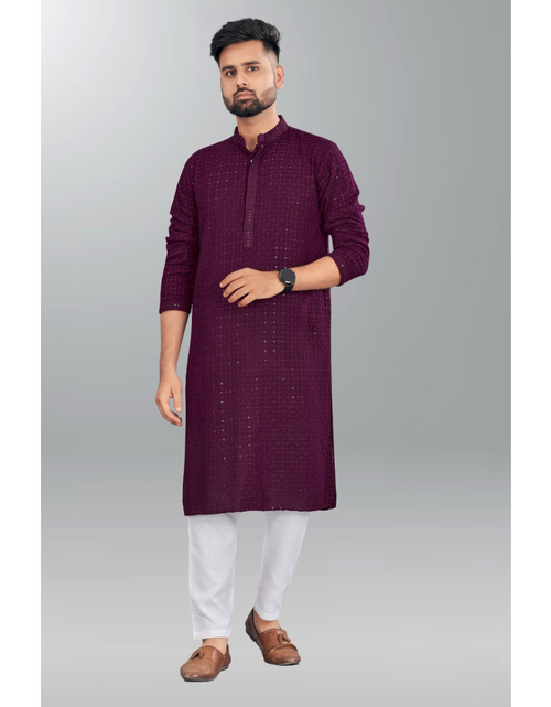 Mens Cotton Chikan Kurta, Occasion : Daily Wear, Color : White at Rs 1,550  / Piece in Lucknow